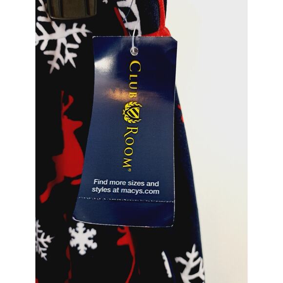 Club Room New! Men's Navy Blue Reindeer Print Christmas Sleep Loungewear Large - Picture 3 of 4